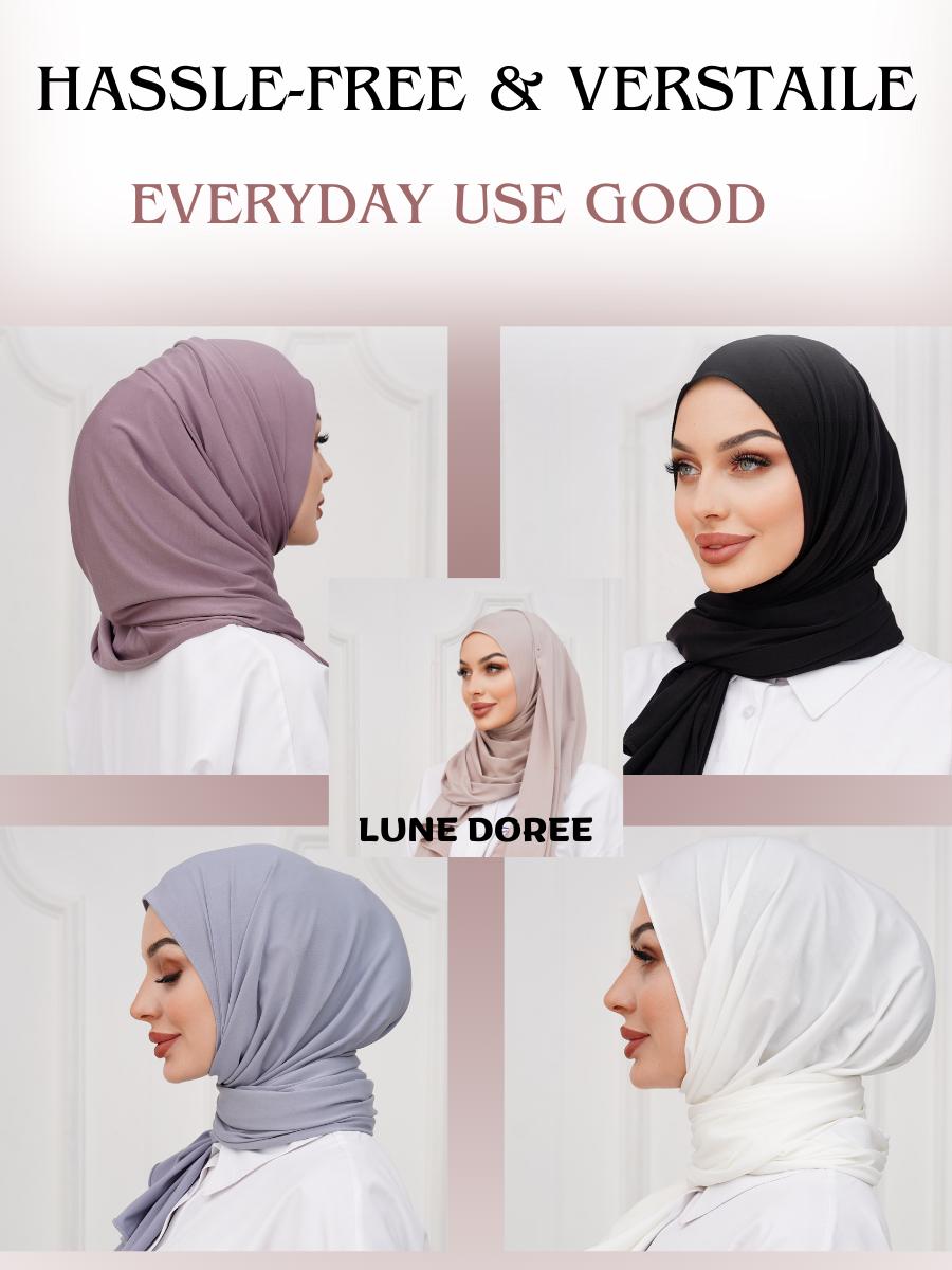 Hijab for Women – Instant Slip-Muslim Headscarf for Women,On Scarf, Modest Fashion, Soft & Stretchy Everyday Head Covering