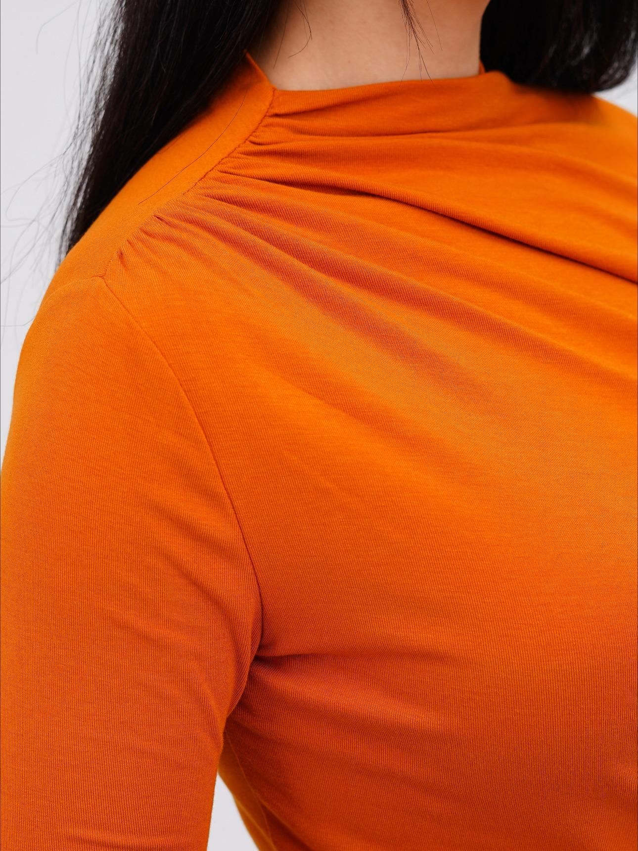 Slimming Ruched Long Sleeve Top for Women – Flattering High Neck, Stretchy Fit, Belly-Hiding Blouse, TikTok Trending Chic Style