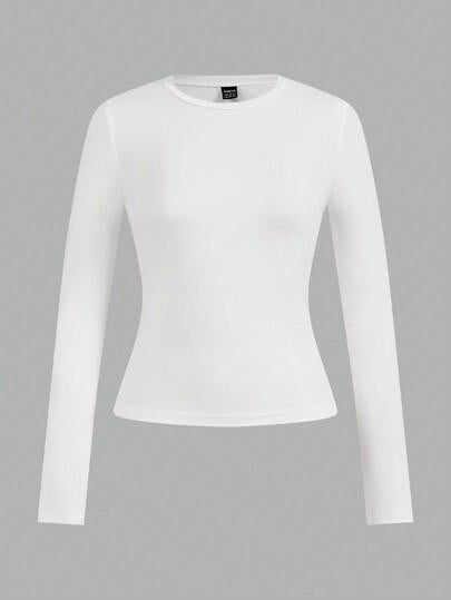 3-Pack Women’s Slim Fit Long Sleeve Tops – Soft Stretchy Cotton, Everyday Essential Tees, UK Trending Style