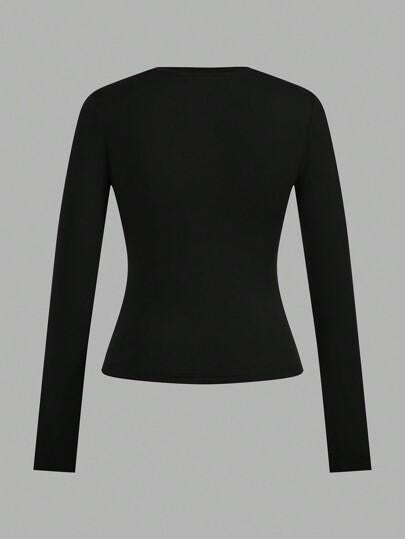 3-Pack Women’s Slim Fit Long Sleeve Tops – Soft Stretchy Cotton, Everyday Essential Tees, UK Trending Style